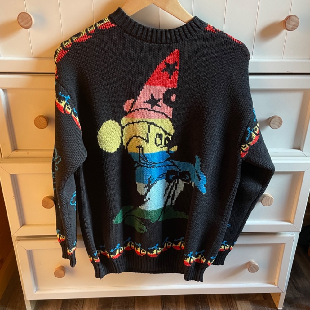 Stella McCartney Black Fantasia Rainbow Mickey Knit Jumper XS